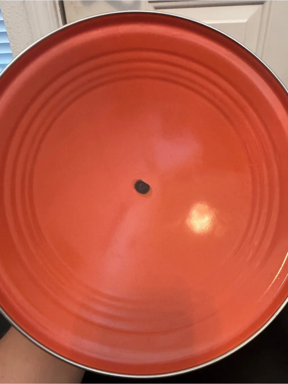 Vintage Enamel Fiesta 6 Qt 12” Persimmon Salmon Cook Pot w/ Lid Aluminum Handle